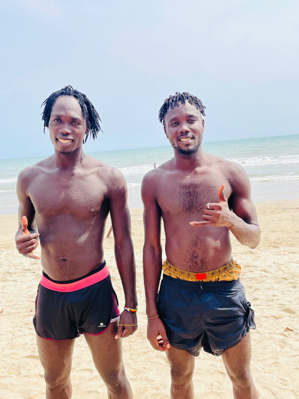 Solomon and Daniel Bentum on Kokrobite beach